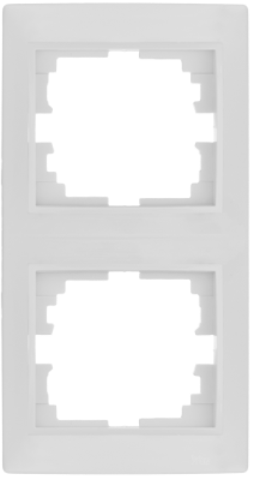 Quadro vertical para 2 elementos. Branco.