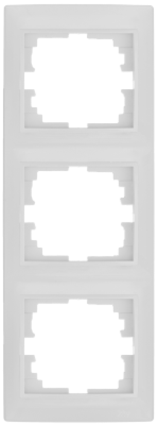 Quadro vertical para 3 elementos. Branco.