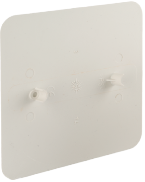 Cover with plastic claw 104 x 104 mm.