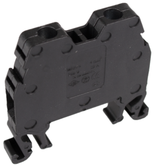 DIN rail terminal blocks. Screw type. 35 mm². Black color