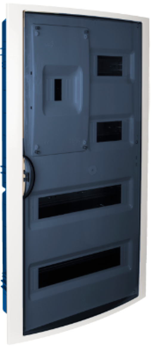 Flush distribution box in hollow partition of 40 modules + 4 sealables.