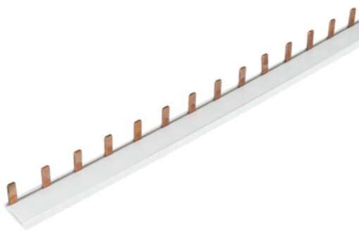 Pente unipolar 56 x 1 módulo, secção 10 mm², 63 A, comprimento 1 m.