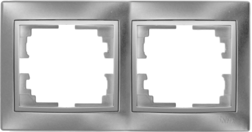 Quadro horizontal para 2 elementos. Prata.