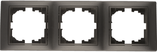 Quadro horizontal para 3 elementos. Grafite.