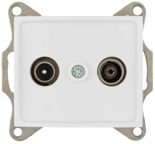 Europa Series, intermediate TV and radio signal outlet. Dimensions 83x81.