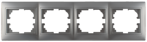 Quadro horizontal para 4 elementos. Prata.