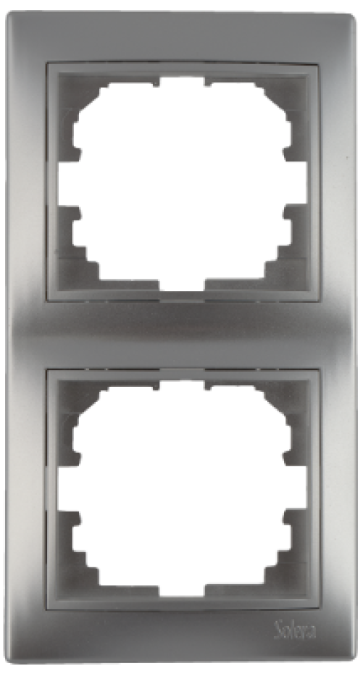 Quadro vertical para 2 elementos. Prata.