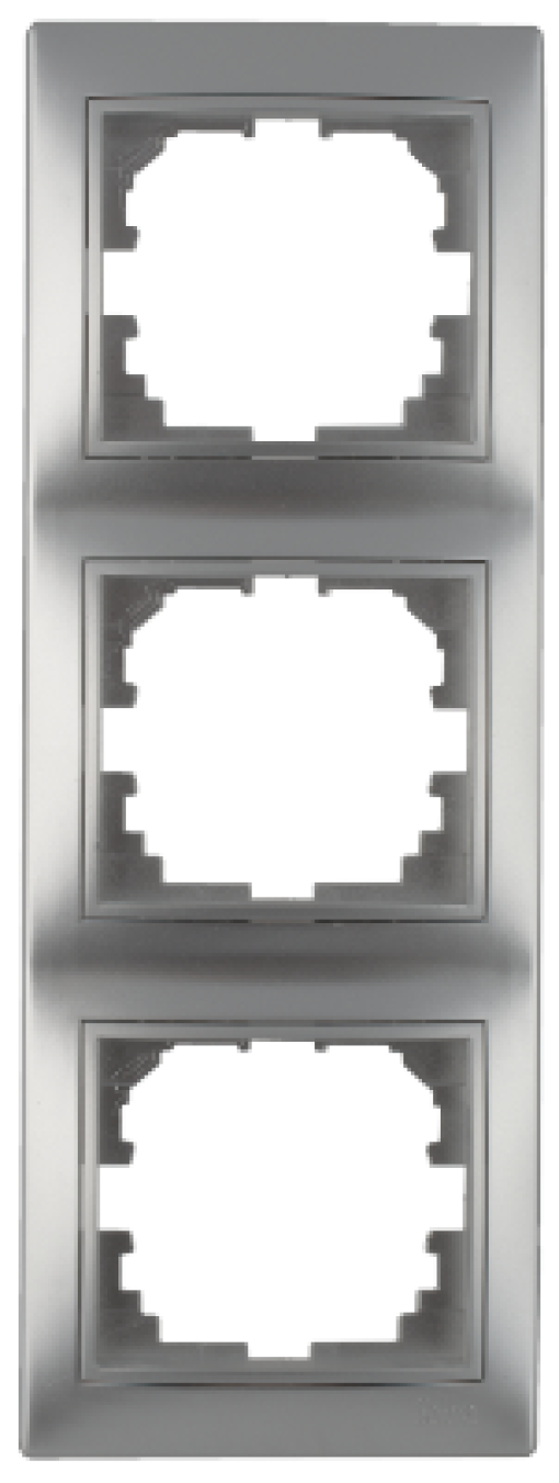 Quadro vertical para 3 elementos. Prata