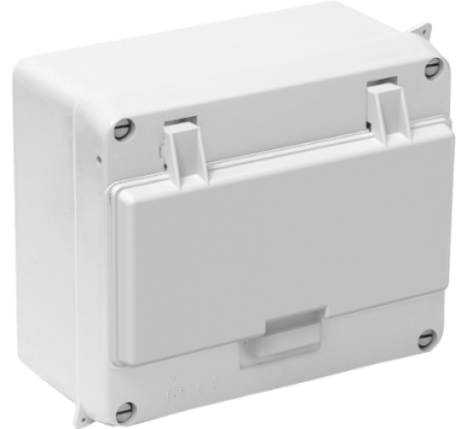 Sealed distribution box. 7 modules.