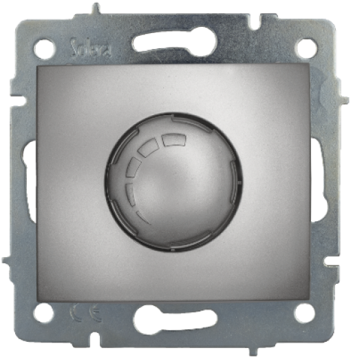 Regulador LED.  Para encastrar. Prata.