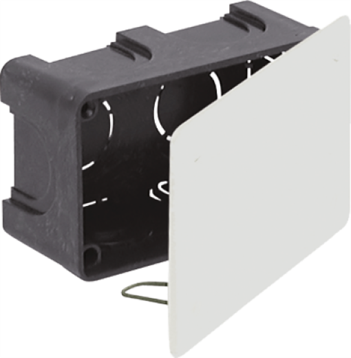 Caixa de ligação para encastrar. 100 x 50 x 45 mm. Tampa de garra de metal.