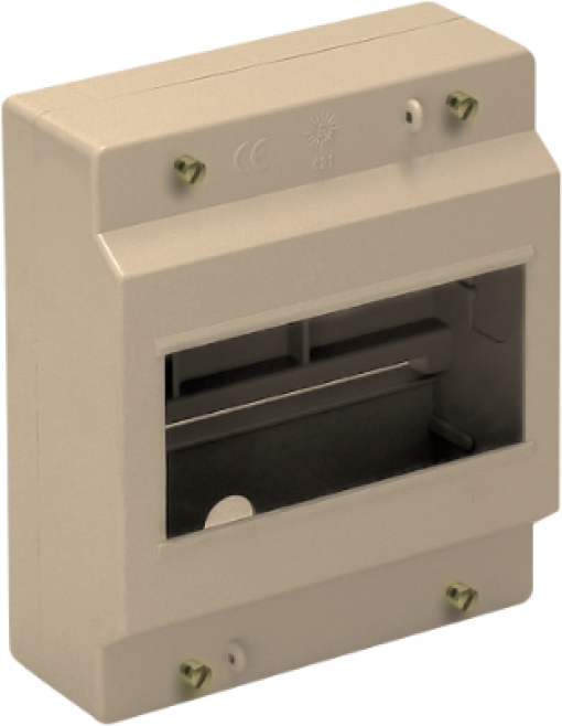 Surface distribution board - 6 modules.