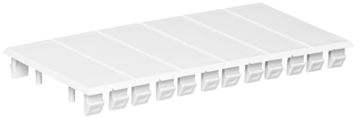 Blind cover gaps. 6 modules. White colour.