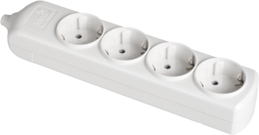 Tomada múltipla Solera com 4 tomadas 2P + T, 16A 250V ~.