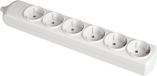 Tomada múltipla Solera com 6 tomadas 2P + T, 16A 250V ~.