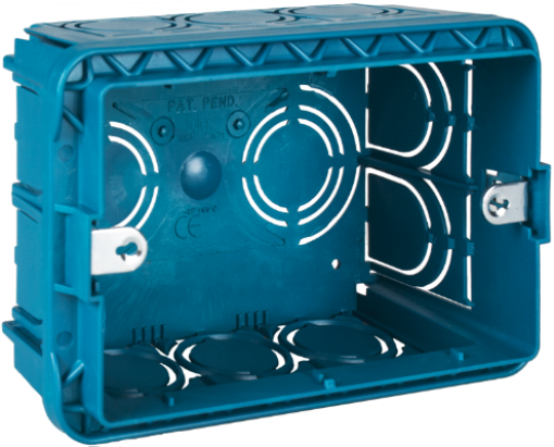 Caixa de ligação para encastrar 3 módulos, 110 x 73 x 51 mm. Tipo americano.