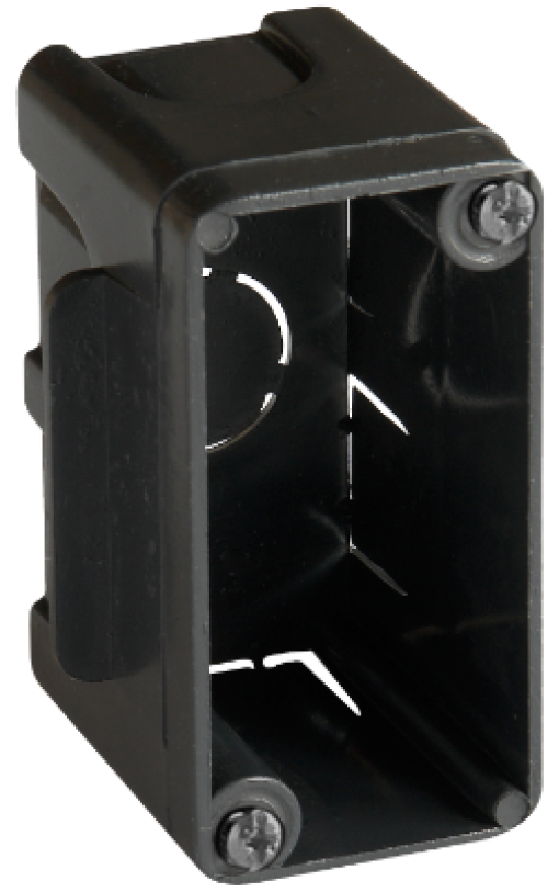 Caixa de ligação para encastrar. 31 x 59 x 40 mm.