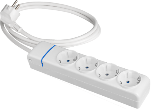 extensão com 4 bases 2P+T,16A 250V~ 1.5m de cabo H05VV-F 3G1,5mm².