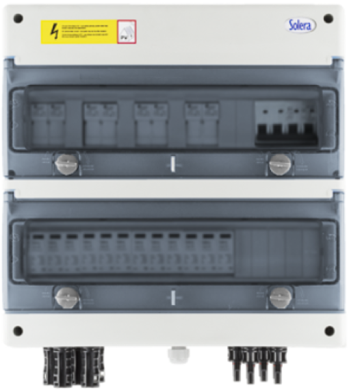 DC string protection panel (4 inputs - 4 outputs)