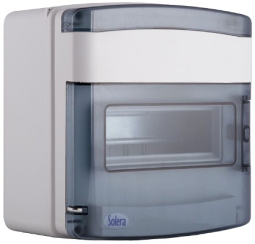 Caixa distribuição estanque cinzento de 9 elementos. V9