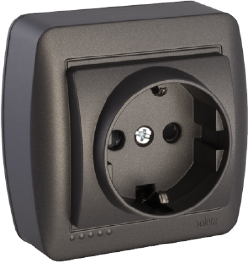 Base fixa 2P + E, 16A 250V ~. De superfície.