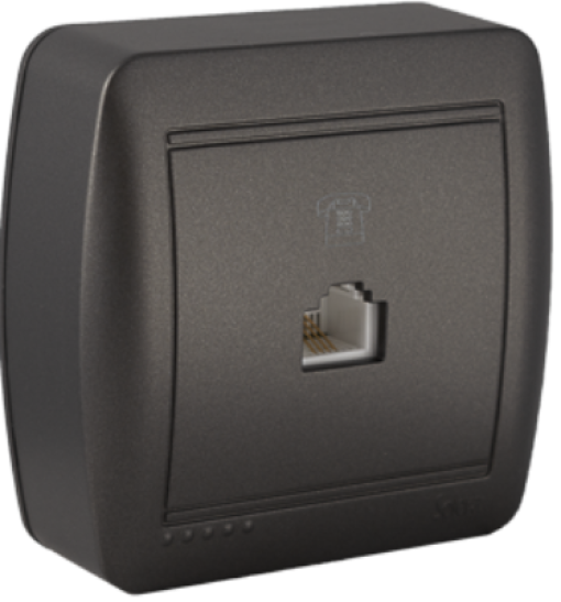 Telephone socket Solera RJ11. Surface-mounted.
