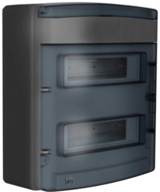 Weatherproof distribution black box 24+2modules.