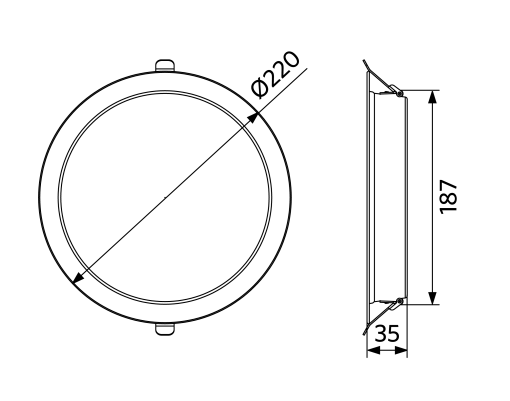 LEDDownlightCo-E Rd200-24W-840