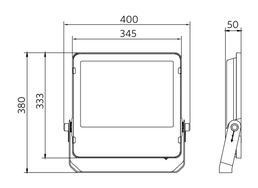 LEDFlood-E3 Re345-200W-840-BL