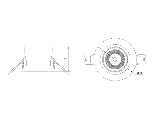 LEDSpotRA-Chiara-E 9W-DIM-940-36D-WH