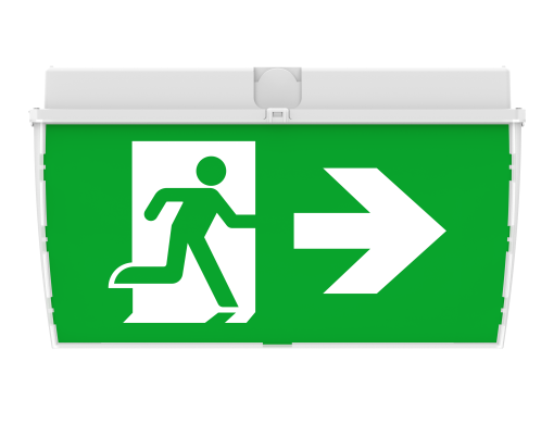 LEDExit-Bulkhead-E 6W-AT-EM3-WH-IP65