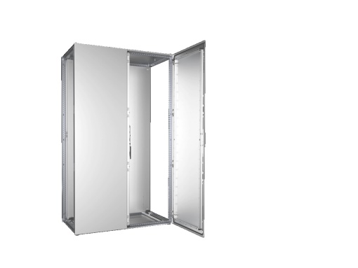 Sistema de armários modulares VX, porta dupla, LxAxP 1200 x 2000 x 600 mm, aço inoxidável