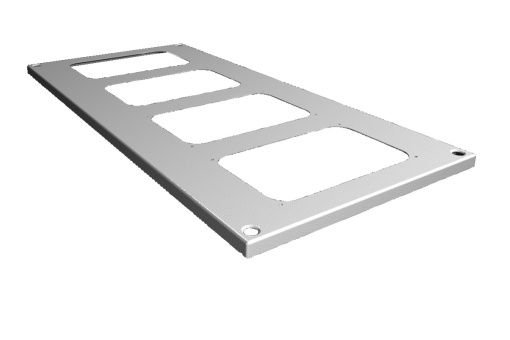 VX Roof plate, WD 400x800 mm, for cable entry glands