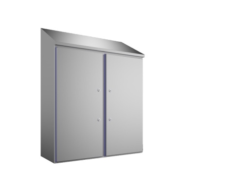 Armário compacto HD 1.4301, LAP 1010x1050x400 mm, altura atrás 1280 mm