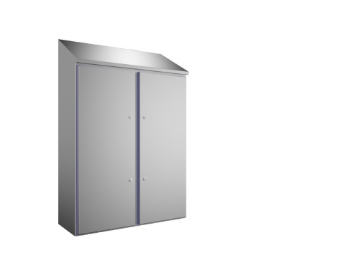 Armário compacto HD 1.4301, LAP 1010x1250x400 mm, altura atrás 1480 mm