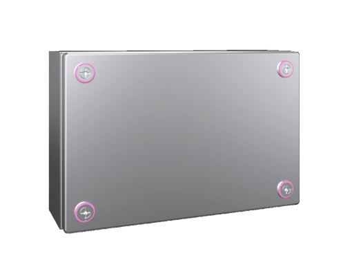 KX Caixa de bornes, aço inoxidável 1.4301, sem placa de montagem, LAP 300x200x120 mm