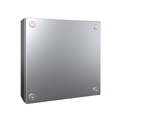 KX Caixa de bornes, aço inoxidável 1.4301, sem placa de montagem, LAP 300x300x120 mm