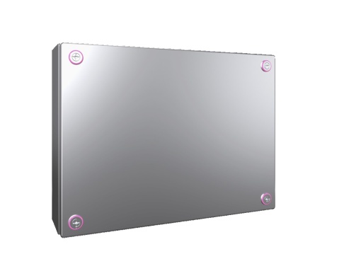 KX Caixa de bornes, aço inoxidável 1.4301, sem placa de montagem, LAP 400x300x120 mm
