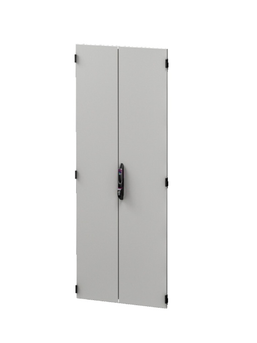Sheet steel door, vertically divided, solid for VX IT, 800x2000 mm, RAL 7035