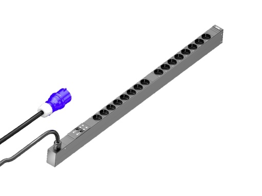 PDU basic 32A1P CEE 16xCEE73 earthing-pin, CEE 73 16 x earthing-pin