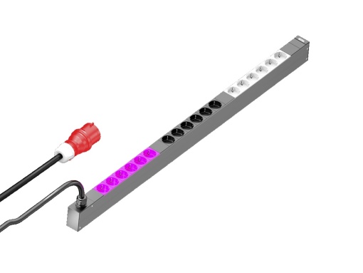 PDU basic 16A3P CEE 18xCEE73 earthing-pin, CEE 73 16 x earthing-pin