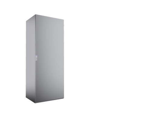 Free-standing enclosure system, 800x2000x600 mm, Stainless Steel, mounting plate