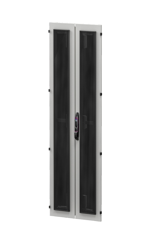 Porta bipartida em chapa de aço VX IT com ventilação de emergência, LxA 600 x 2000 mm