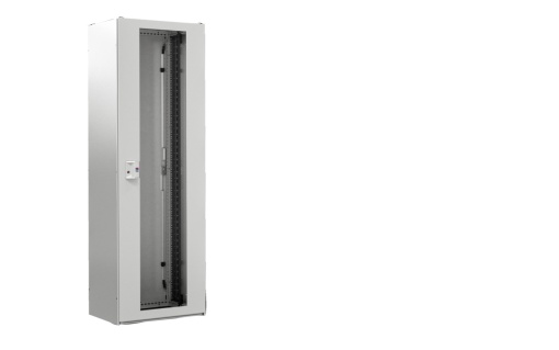TX CableNet, porta transparente, laterais, trilhos perfilados de 19", 600x2000x600 mm, RAL 7035