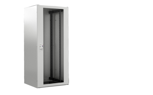 TX CableNet, com porta transparente, rack desmontável, LAP 800x2000x1000 mm, RAL 7035