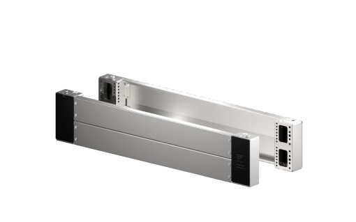 VX baseplinth corner piece with trim panel, frontrear, H 200 mm, for W 1000mm, stainless steel