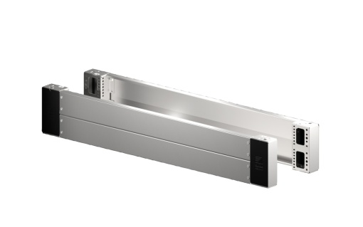 VX baseplinth corner piece with trim panel, frontrear, H 200 mm, for W 1200mm, stainless steel