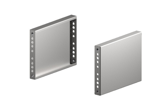 VX baseplinth trim panel, sides, H 200 mm, for D 400 mm, stainless steel