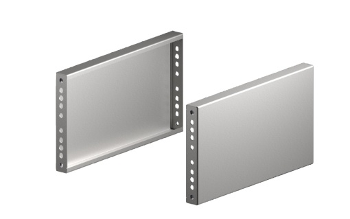 VX baseplinth trim panel, sides, H 200 mm, for D 500 mm, stainless steel