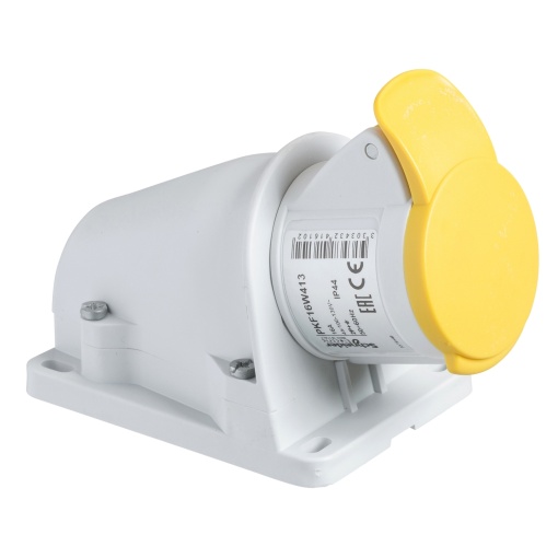 PratiKa socket - screw - angled - 32A - 2P  E - 100...130 V AC - wall